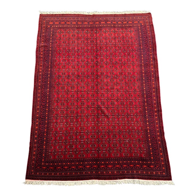 Bokhara Vintage Hand Knotted Ersari Rug For Sale