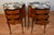 1910s 1910 Pair French Louis XV Walnut Satinwood & Marble Bedside Tables Nightstands For Sale - Image 5 of 13