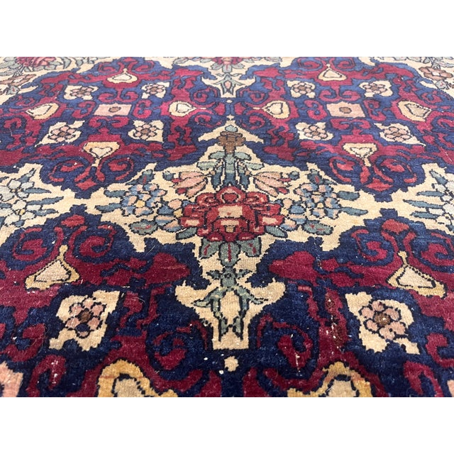 Antique Persian Tehran Rug 4'7" X 7’1" For Sale - Image 4 of 6