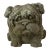 Vintage English Bulldog Garden Ornament Dog Statue With Weathered Patina For Sale