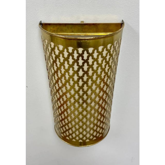Vintage Moroccan Brass Wall Sconce or Lantern For Sale - Image 4 of 10