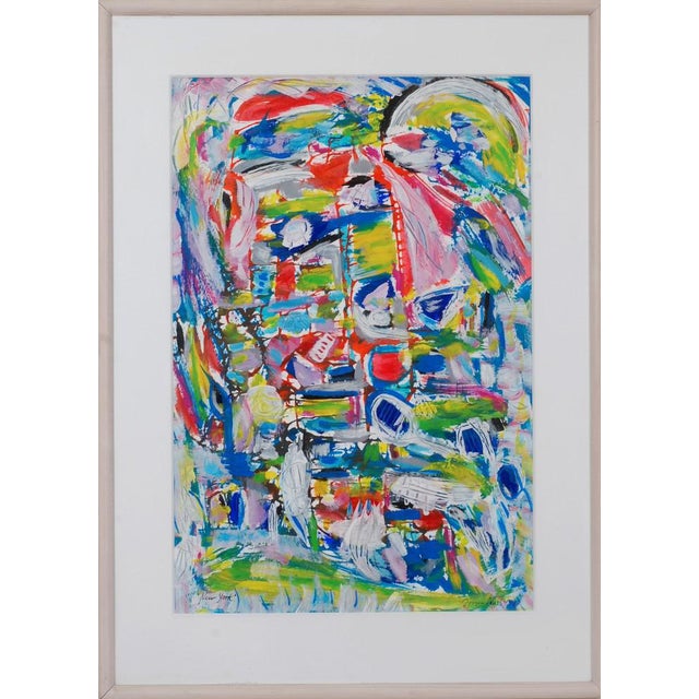 Jørgen Nash, New York, 1990s, Acrylic on Paper For Sale