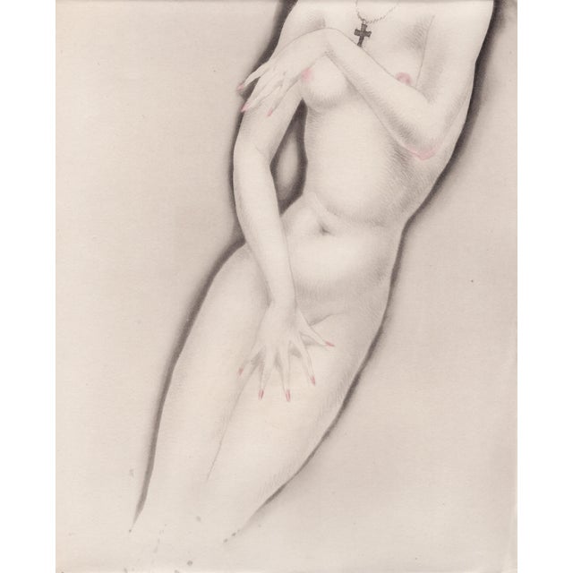 Paper Louis Icart, Maiden's Breasts from the Life of Breasts, Nude, Original Etching & Aquatint, 1945 For Sale - Image 7 of 7