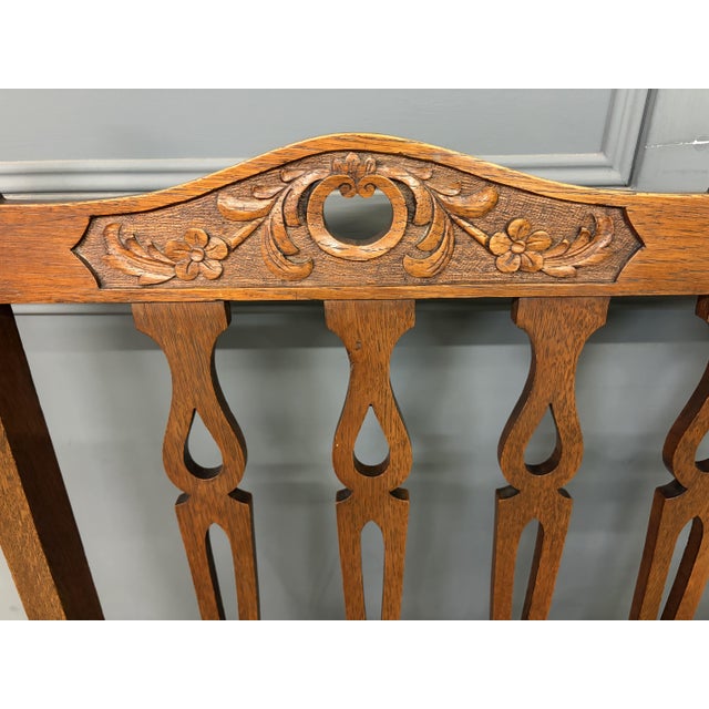 Arts and Crafts Oak Salon Suite, 1900s, Set of 5 For Sale - Image 4 of 18
