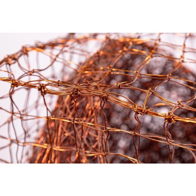 Contemporary Nancy Koenigsberg Modernist Contemporary Copper Cube and Ball Sculpture 1990s For Sale - Image 3 of 6