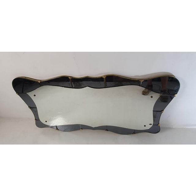Large Mid-Century Modern Butterfly Wall Mirror, Italy, 1950s For Sale - Image 12 of 14