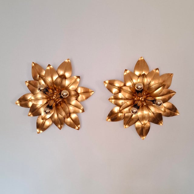 Mid-Century Wall Lamps with Florentine Design, 1970s, Set of 2 For Sale - Image 16 of 16