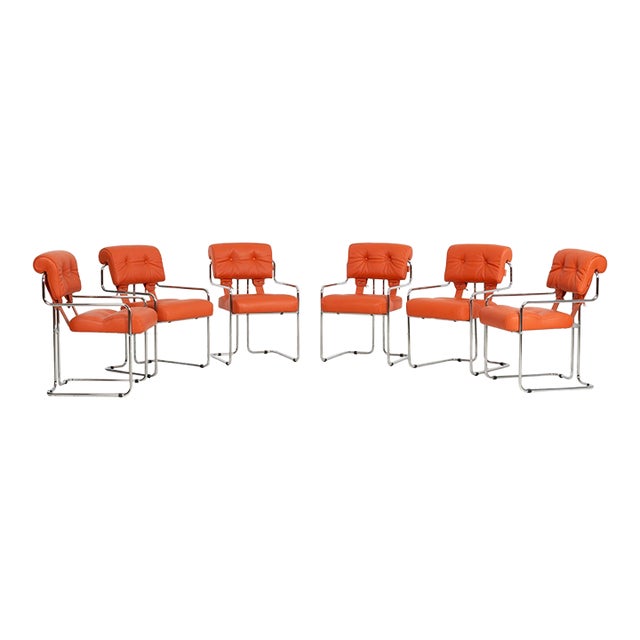 Guido Faleschini for I4 Mariani Tucroma Dining Chairs, Set of Six, Italy, 1971 For Sale