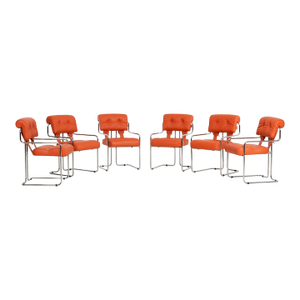 Guido Faleschini for I4 Mariani Tucroma Dining Chairs, Set of Six, Italy, 1971