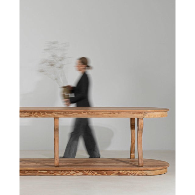 19th Century France Antique White Wood Console Table For Sale - Image 4 of 9