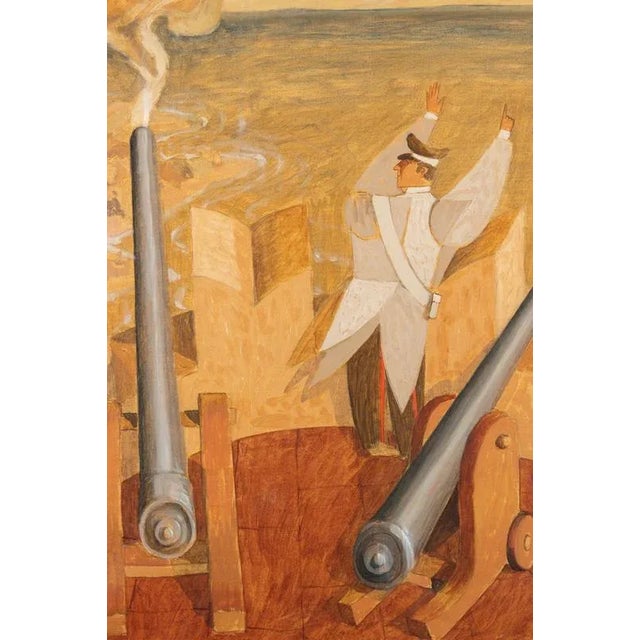 Alberto Gallerati, Landscape Shooting, Oil Painting, 1970s For Sale - Image 4 of 6