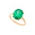 Gender: Ladies Metal Type: 14K Yellow Gold Ring Size: 9 Thick: 1.80 mm Weight: 3.50 grams Ladies 14K yellow gold, emerald...