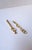 Metal Gold-Tone Abstract Long Drop Earrings, Pair For Sale - Image 7 of 8