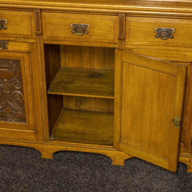 Art Nouveau Bookcase in Oak For Sale - Image 6 of 12