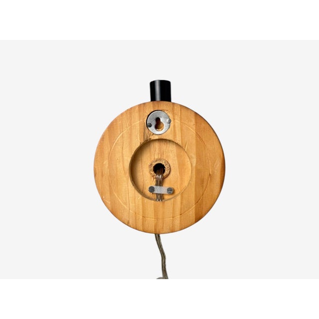 Brown Swedish Modern, Wall Sconce, Pine, Sweden, 1960s For Sale - Image 8 of 8