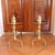 Victorian Pair of Antique English Turned Brass Andirons With “Beehive” Feet For Sale - Image 3 of 11