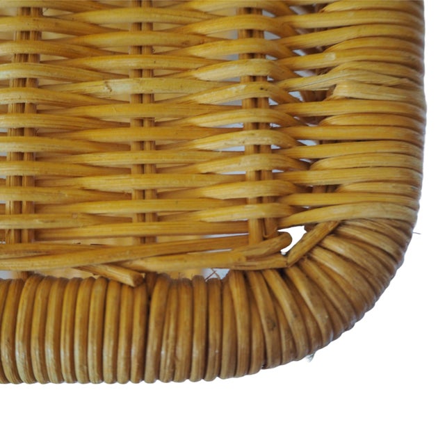 Wood Rattan Side or Bedside Tables attributed to Henning Korch, Italy, 1970s, Set of 2 For Sale - Image 7 of 9