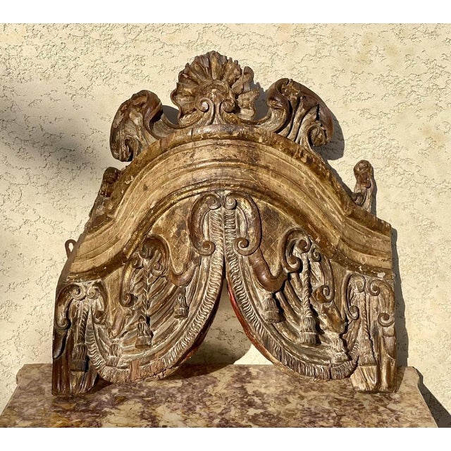 Period: 17th century Style: Louis 14th, Regency Condition: Good condition Material: Solid wood A polychrome carved oak...