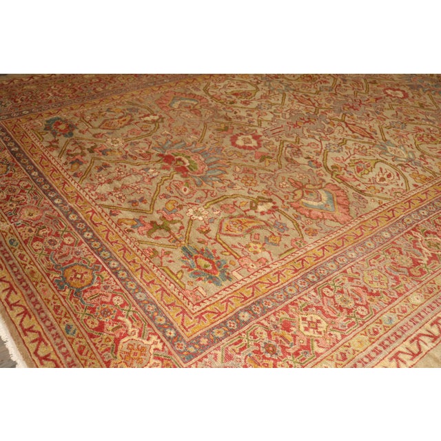 Large Antique Mahal Rug - 8'4" x 16'3" For Sale - Image 13 of 14