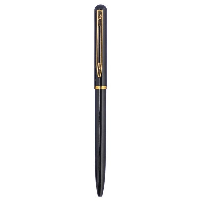 Pens - Two Waterman pens. France; early 20th century; two ballpoint pens; both in black Chinese lacquer; with gold...