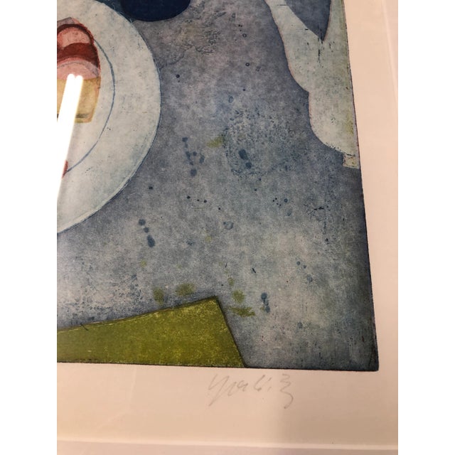 Beautiful original litho on paper Signed lower right Numbered 122/150 17 x 21 Overall size with custom frame is 31 x 35