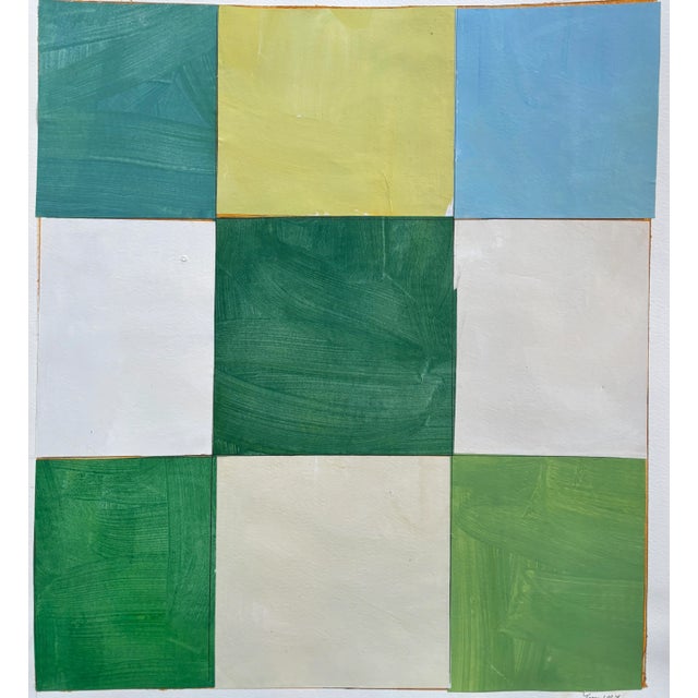 Lake Series, Abstract Landscape Painting Work on Paper by Bryan Young For Sale - Image 4 of 5