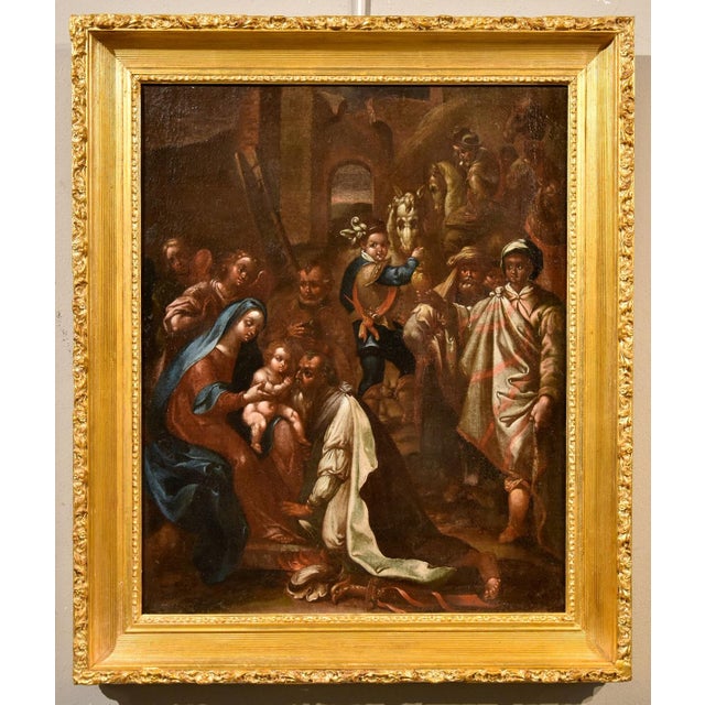 Giovanni Stradano, Adoration of the Magi, 1500s-1600s, Oil on Canvas For Sale - Image 16 of 16