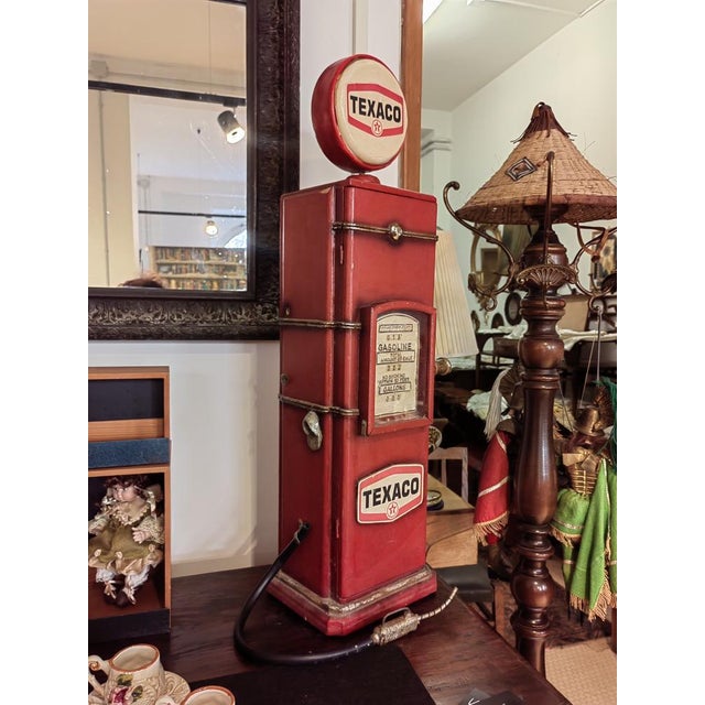 Vintage Limited Edition Texaco Case Cabinet in the Shape of Petrol Pump, 2000s, in Flawless conditions. Designed 1990 to...