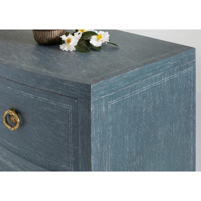 Not Yet Made - Made To Order Pair of Classic Blue Painted Bedside Chests For Sale - Image 5 of 8