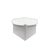 Alwa One Big Side Table with White Top & Brushed Stainless Steel Base by Sebastian Herkner for Pulpo For Sale - Image 6 of 6