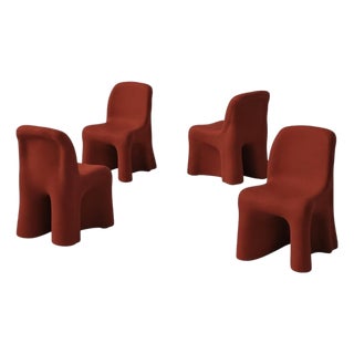 Red Dalila Armless Outdoor Chairs by Gaetano Pesce for Cassina, Set of 4 For Sale