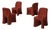Red Dalila Armless Outdoor Chairs by Gaetano Pesce for Cassina, Set of 4 For Sale
