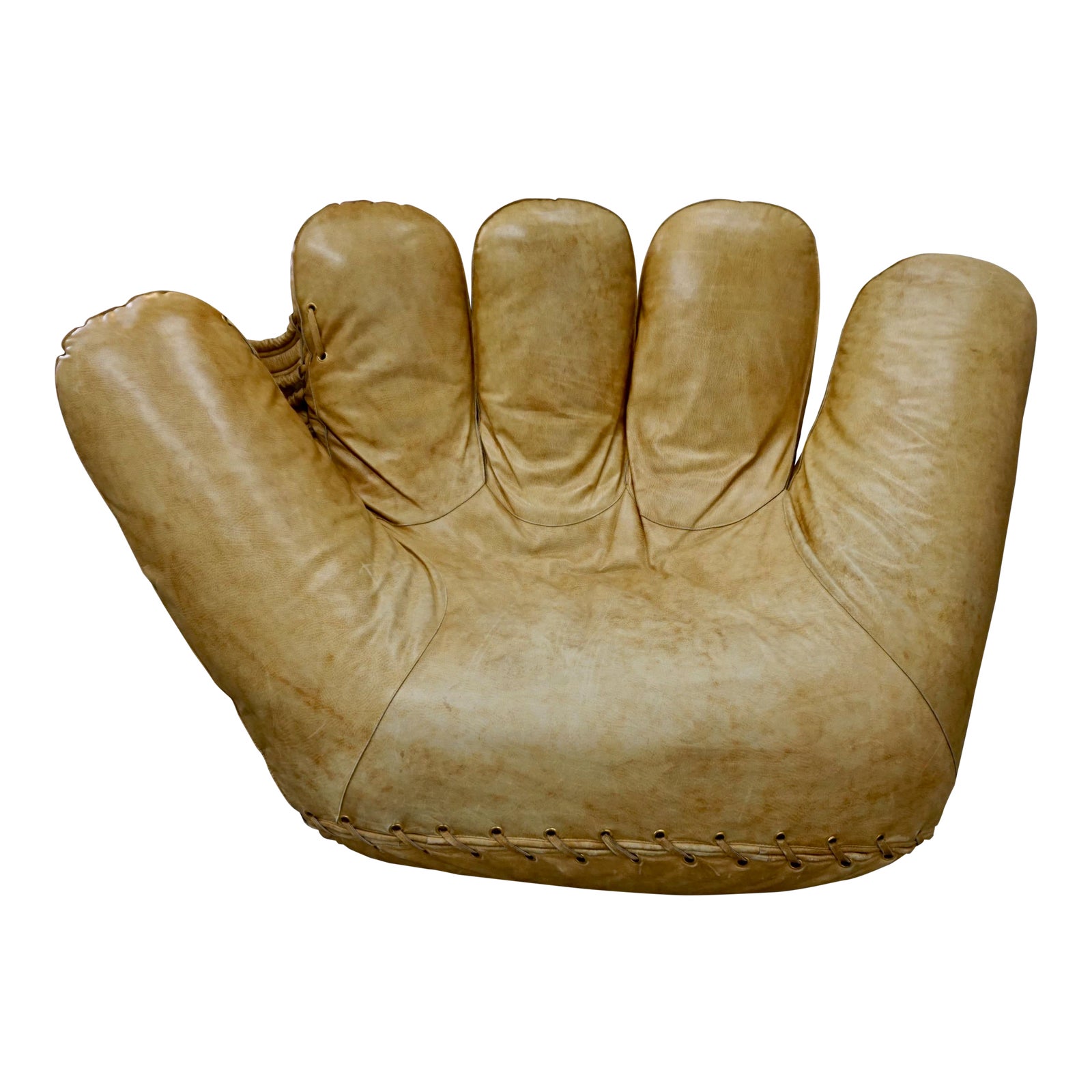 1970s Vintage Leather "Joe" Baseball Glove Chair Chairish