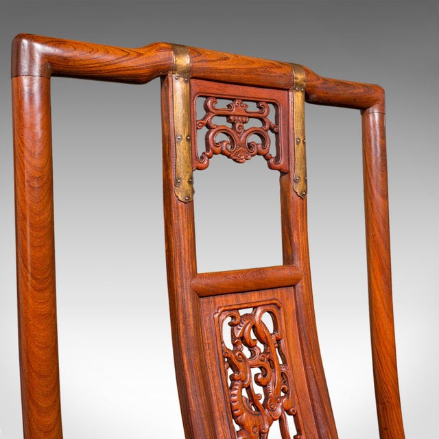 Wood Vintage Folding Veranda Chair, Oriental, Teak Campaign Seat, Art Deco, c.1930 For Sale - Image 7 of 12