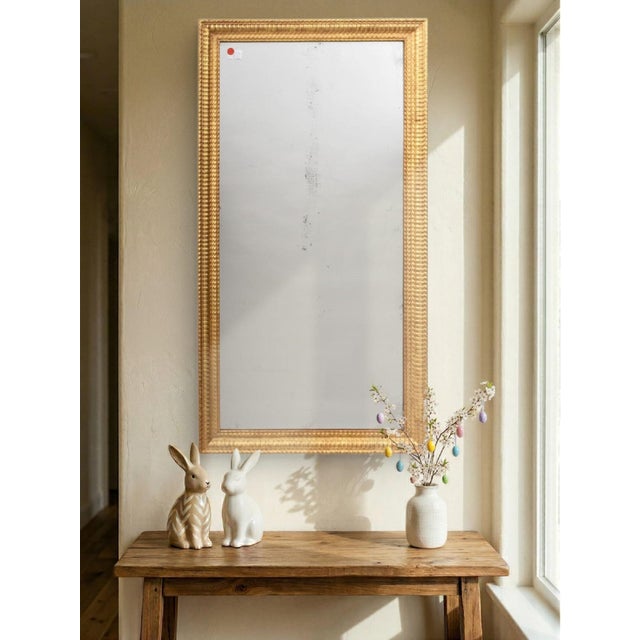 This beautiful Antique Gilded Rectangular Mirror, dating from the mid-19th century. It dates back to the Louis-...