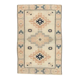 Mid 20th Century Vintage Small Turkish Area Rug