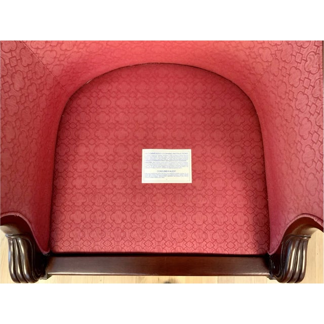Vintage Regency Style Upholstered Armchair For Sale - Image 9 of 12