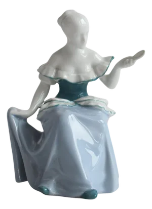 Vintage Porcelain Lady Figurine by Royal Dux, 1960s