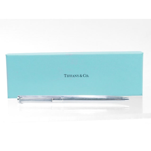 Modern Tiffany & Co. Sterling Silver Executive T Clip Ballpoint Pen For Sale - Image 3 of 11