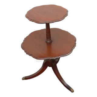 1940s Mahogany 2 Tiers Side End Table 6645 For Sale