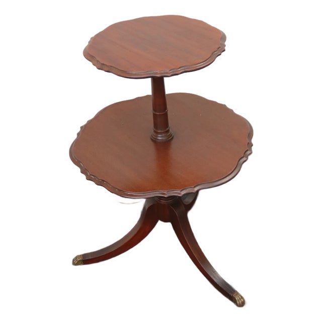 1940s Mahogany 2 Tiers Side End Table 6645 For Sale