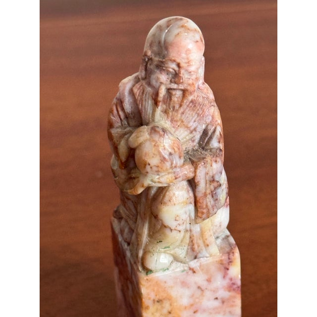 Quick Overview Item: Antique Chinese Scholar’s Chop Seal / Paperweight. Subject: Shoulao (God of Longevity) with Immortal...