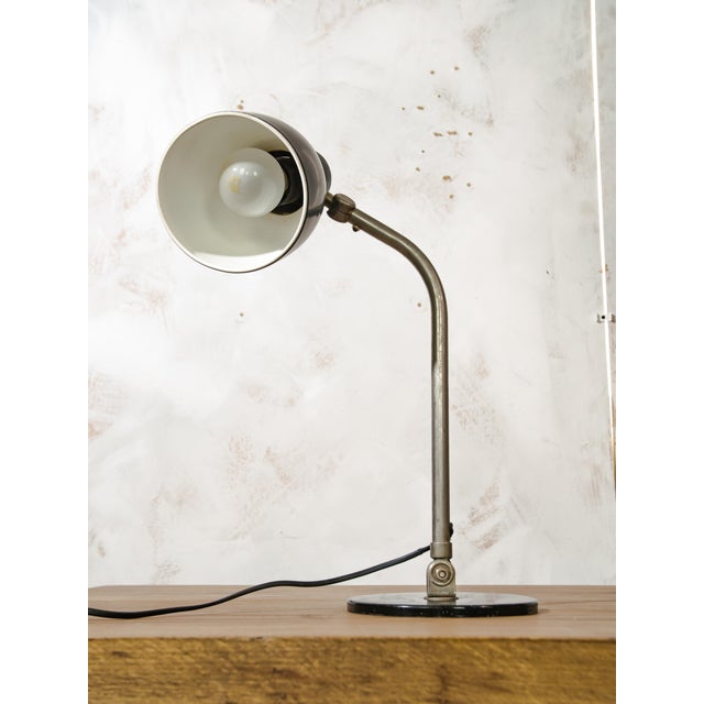 Bauhaus Model 98 Black Desk Lamp by H. Th. J. A. Busquet for Hala Zeist, Netherlands, 1950s For Sale - Image 4 of 11