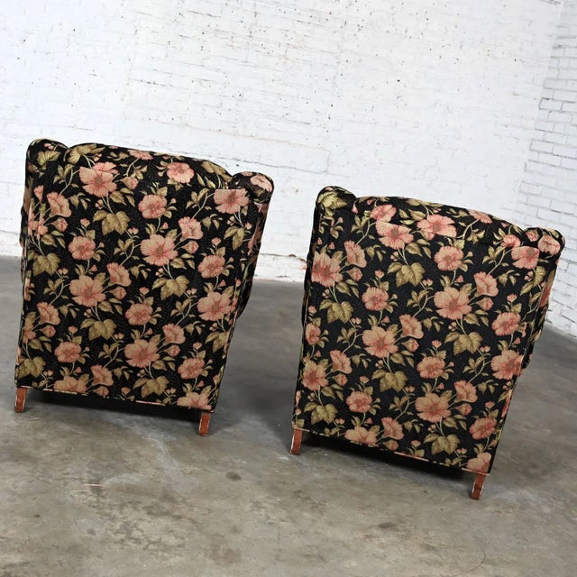 Hooker Furniture Late 20th Century Cottagecore Style Pair of Floral Lounge Chairs by Sam Moore Furniture a Division of Hooker Furniture For Sale - Image 4 of 12