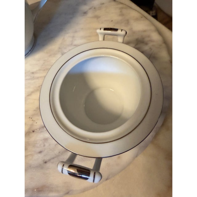 Seyei Seyei Fine China Japan Tea Set "Brilliant" #3208 - Platinum Trim - Mint - 1970s For Sale - Image 4 of 16