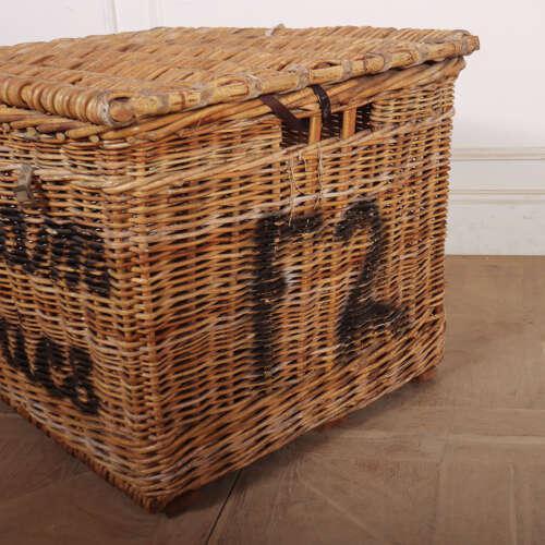 English Wicker Log Basket, 1890s For Sale - Image 4 of 7