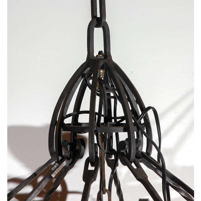 French Iron and Alabaster Fixture For Sale - Image 9 of 10