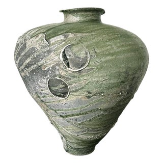 Massive Ceramic Jar Tsubo by Japanese Potter Tsujimura Yui For Sale