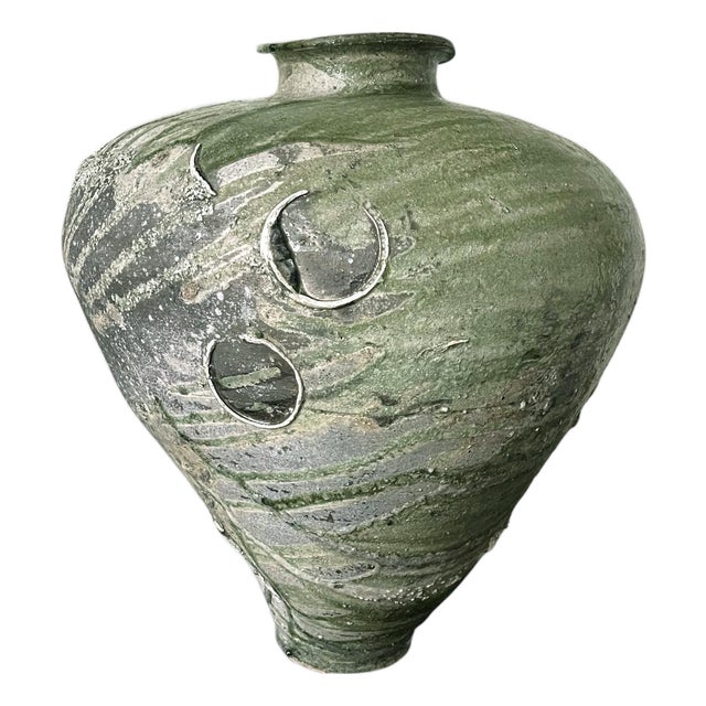 Massive Ceramic Jar Tsubo by Japanese Potter Tsujimura Yui For Sale