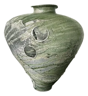 Massive Ceramic Jar Tsubo by Japanese Potter Tsujimura Yui
